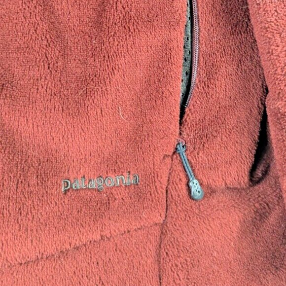 VTG 90s Patagonia R4 Fleece Jacket Womens L Red Polartec Regulator USA Made - Picture 8 of 11